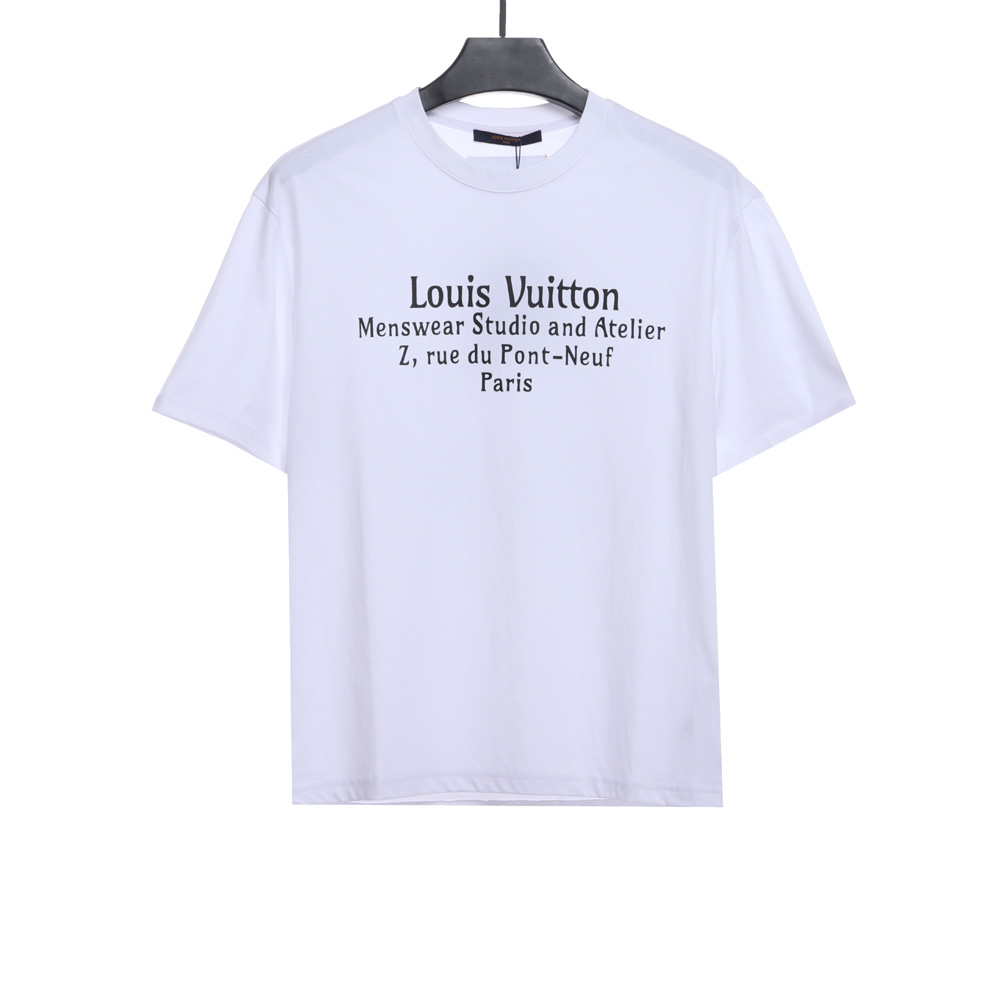 LV classic simple slogan print short sleeves