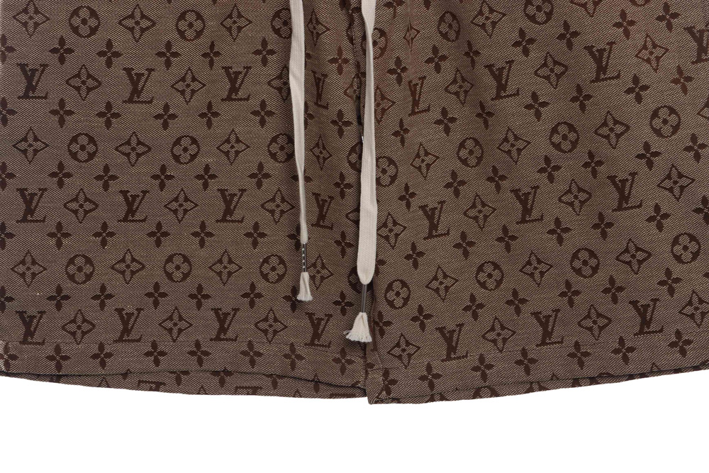 LV allover jacquard denim shorts
