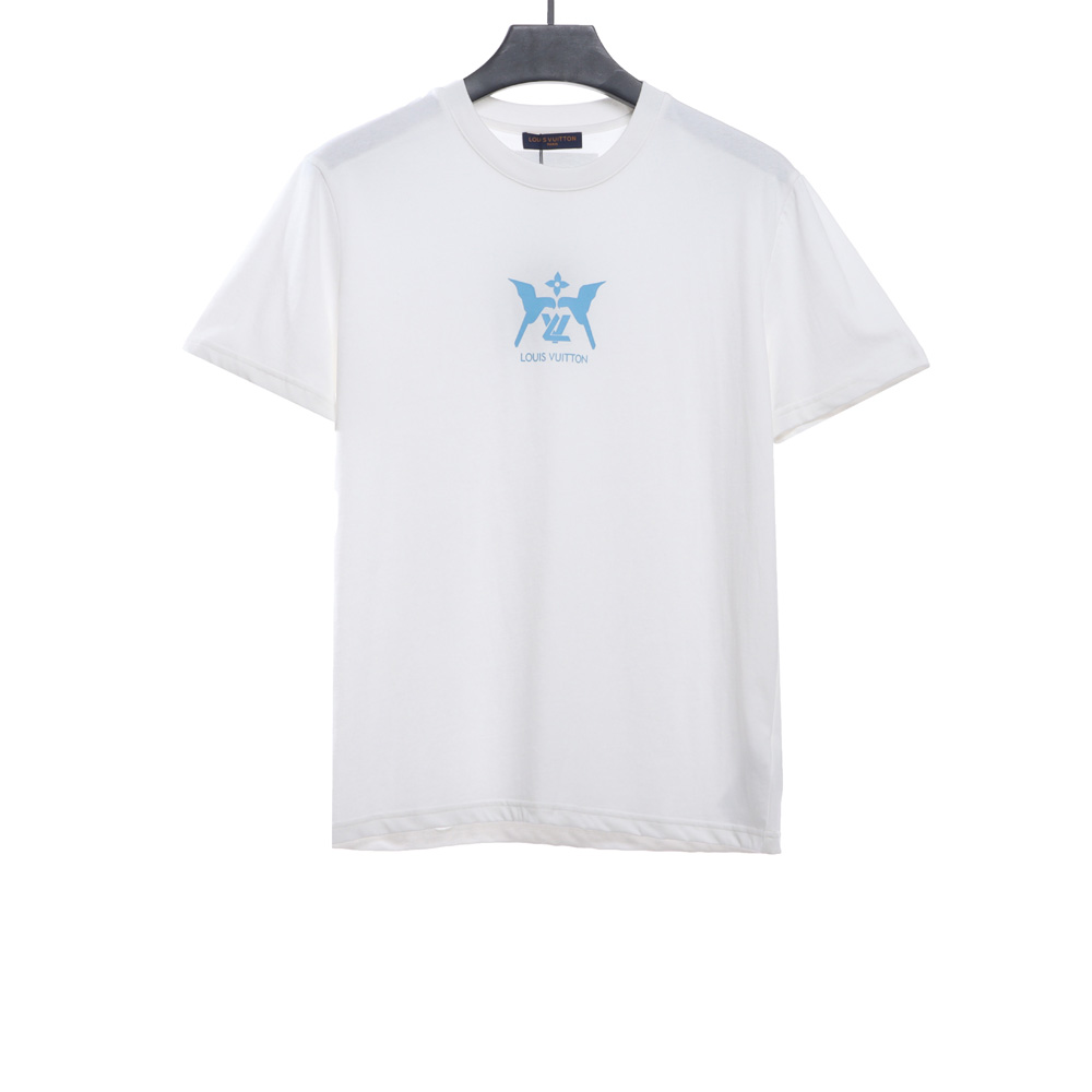 LV mirror image dove logo print short sleeves