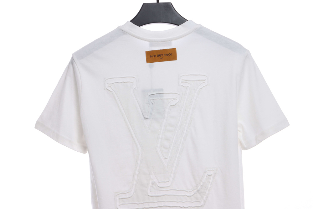 LV embroidery three-dimensional three-flower short sleeve_CM_1