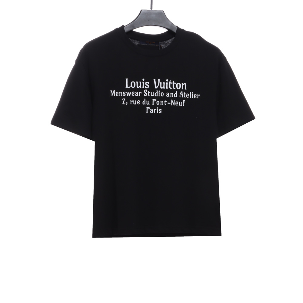 LV Classic Simple Slogan Print Short Sleeve_CM_1