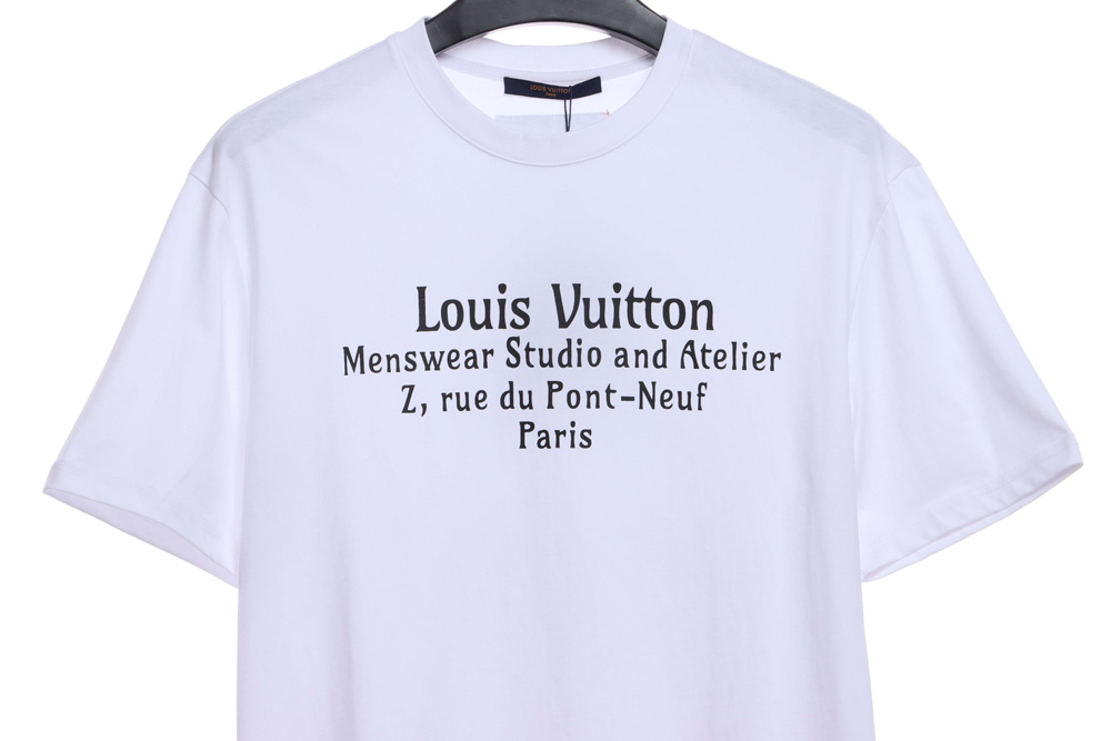 LV classic simple slogan print short sleeves