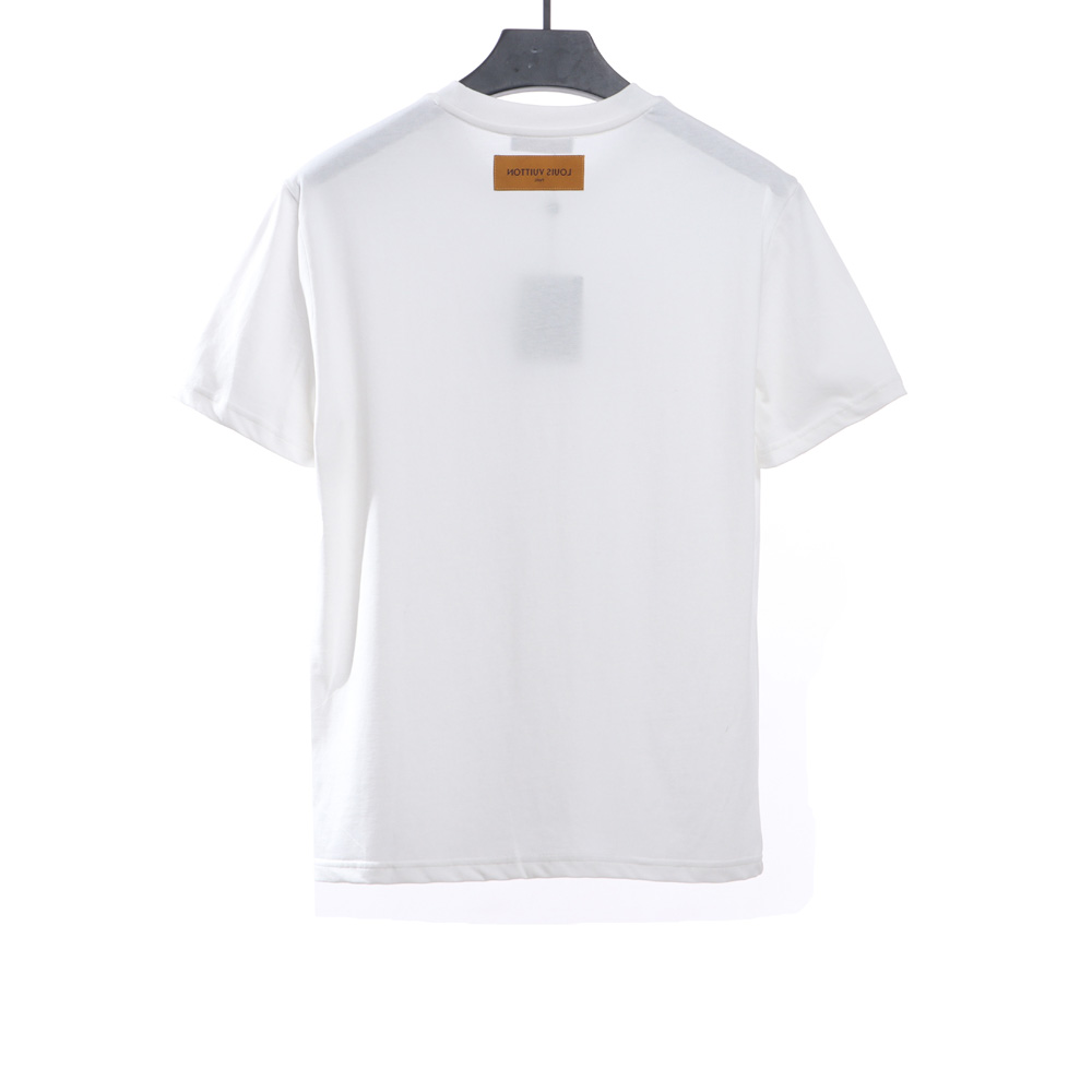 LV mirror image dove logo print short sleeves