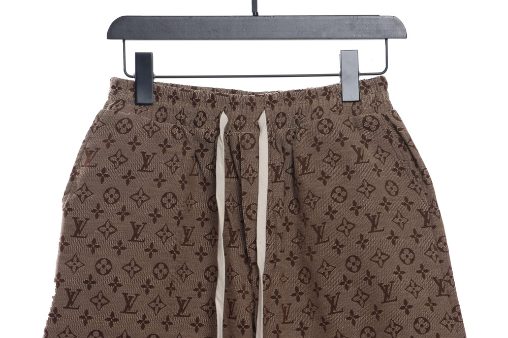 LV allover jacquard denim shorts