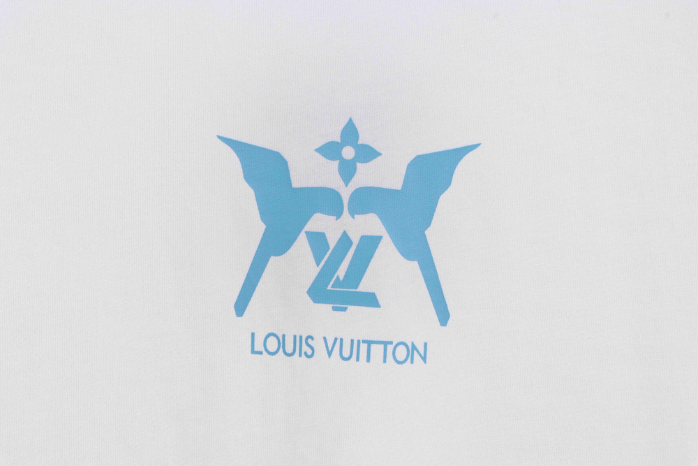 LV mirror image dove logo print short sleeves