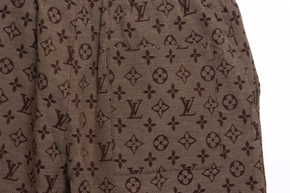 LV allover jacquard denim shorts