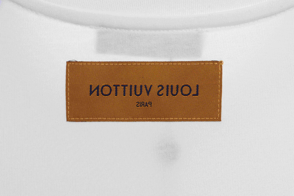 LV mirror image dove logo print short sleeves