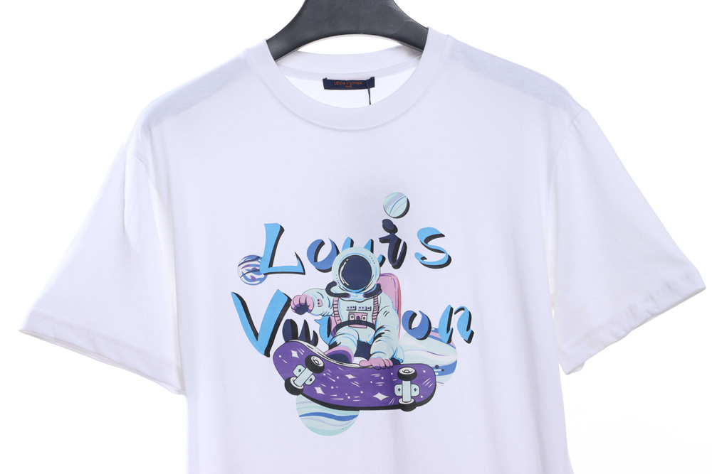 LV Graffiti Astronaut Print Short Sleeves