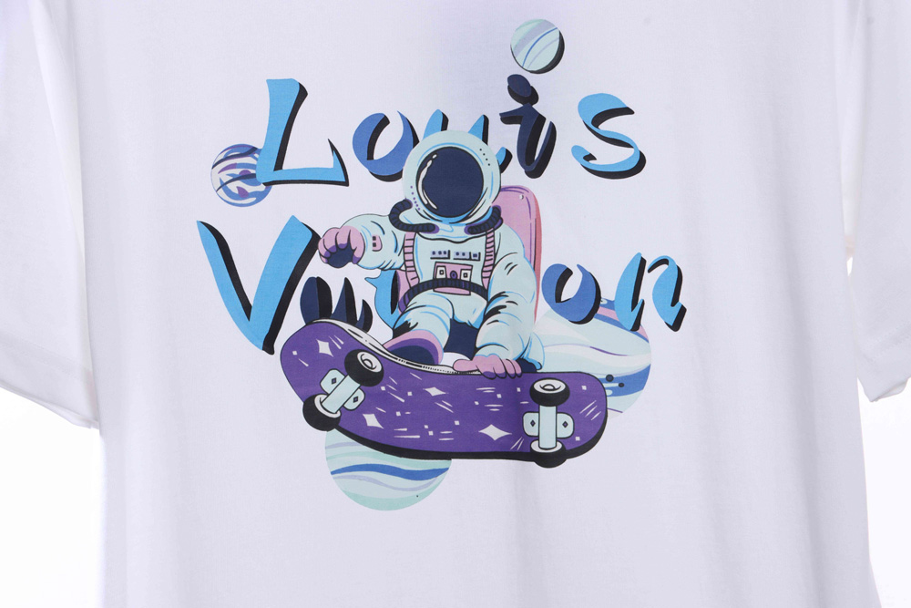 LV Graffiti Astronaut Print Short Sleeves