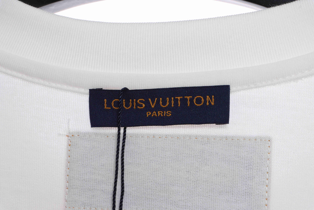 LV mirror image dove logo print short sleeves