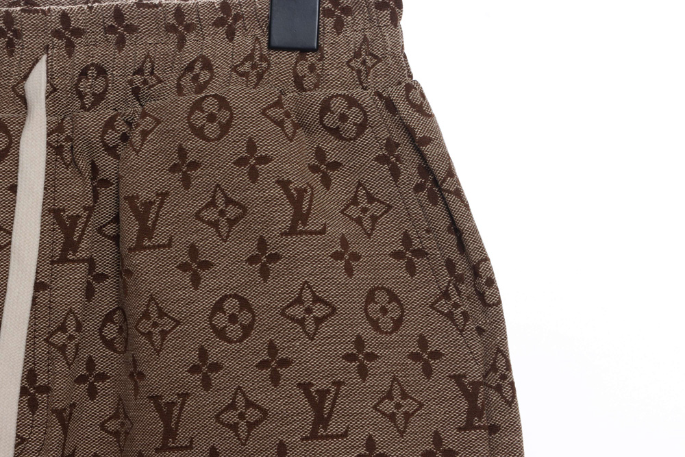 LV allover jacquard denim shorts