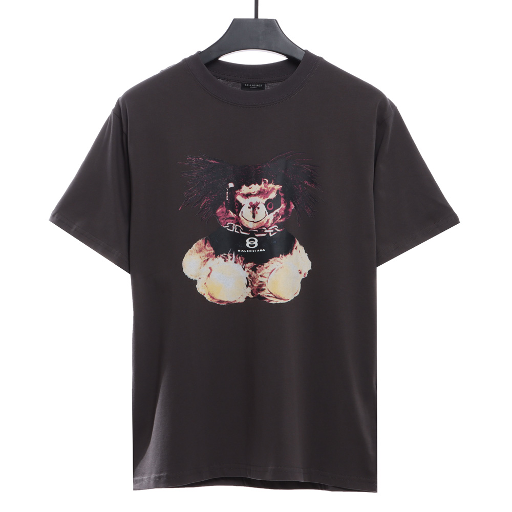 Balenciaga Devil Bear Short Sleeve Print Short Sleeve