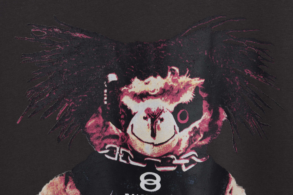 Balenciaga Devil Bear Short Sleeve Print Short Sleeve