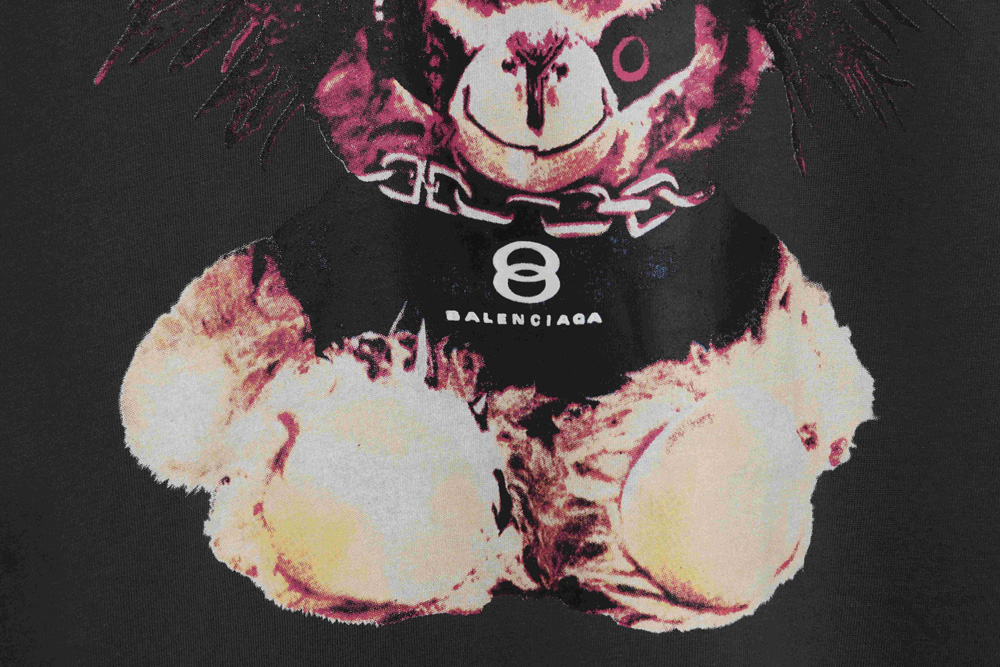 Balenciaga Devil Bear Short Sleeve Print Short Sleeve