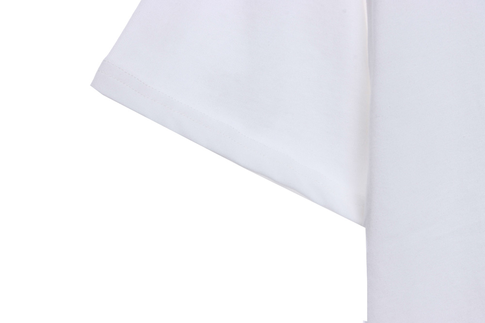 Balenciaga red, blue and white letters embroidered short sleeves