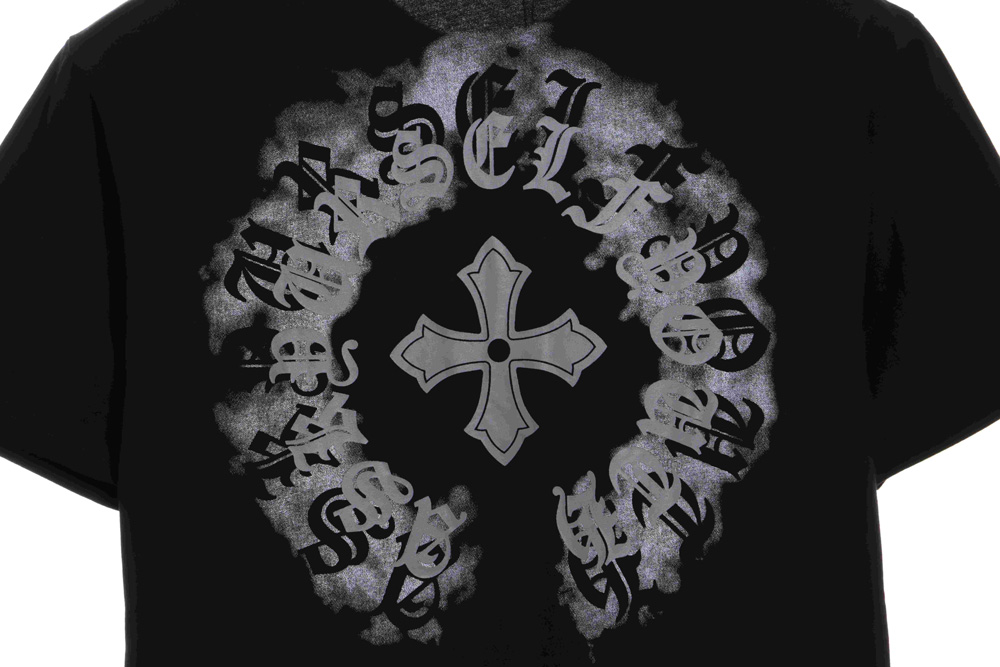 Chrome Heart Cross Horseshoe Print Short Sleeve_CM_1