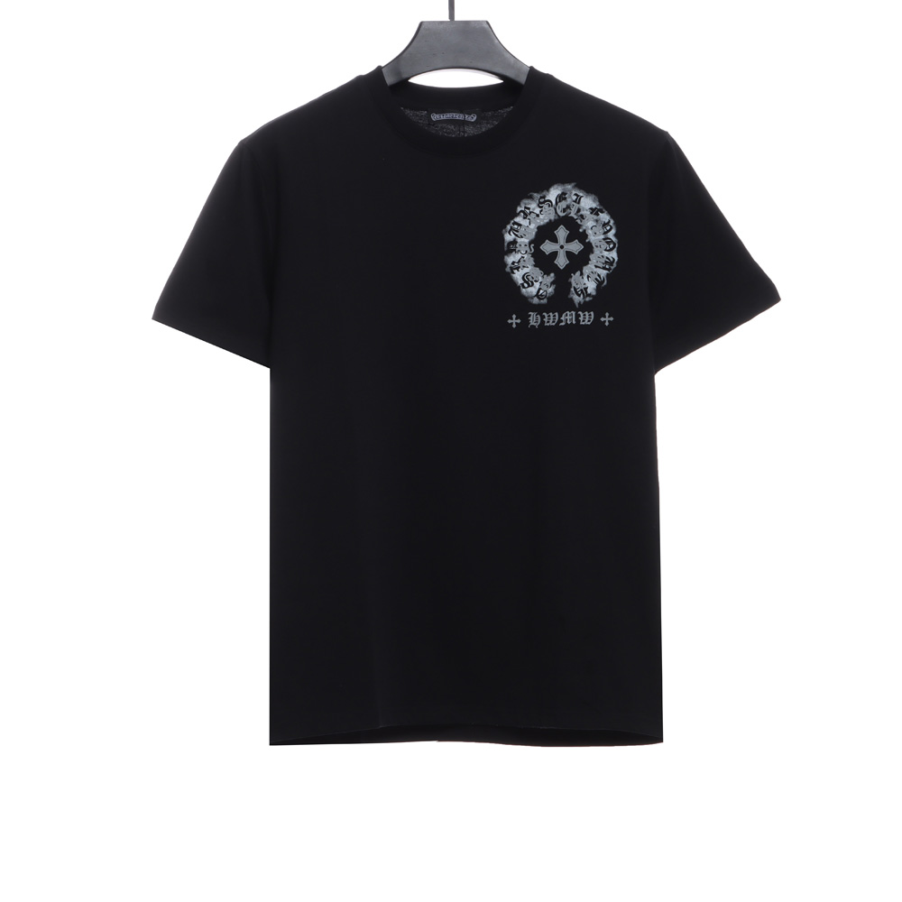 Chrome Heart Cross Horseshoe Print Short Sleeve_CM_1