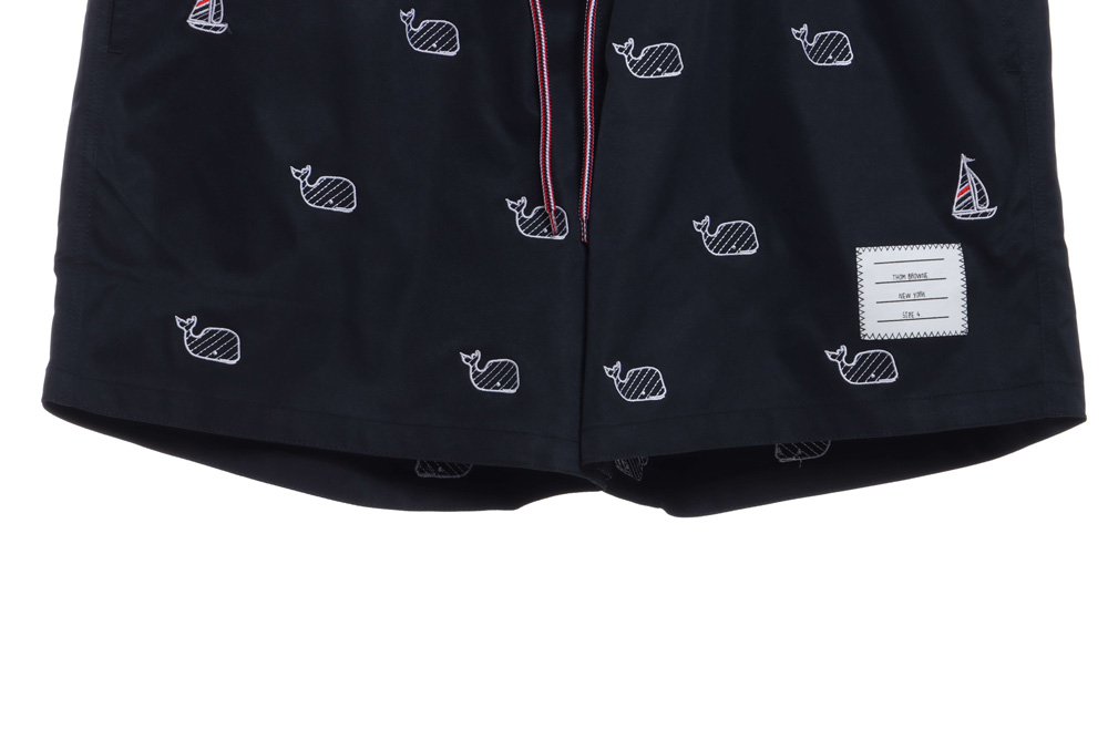 TB whale sailing embroidered graphic shorts