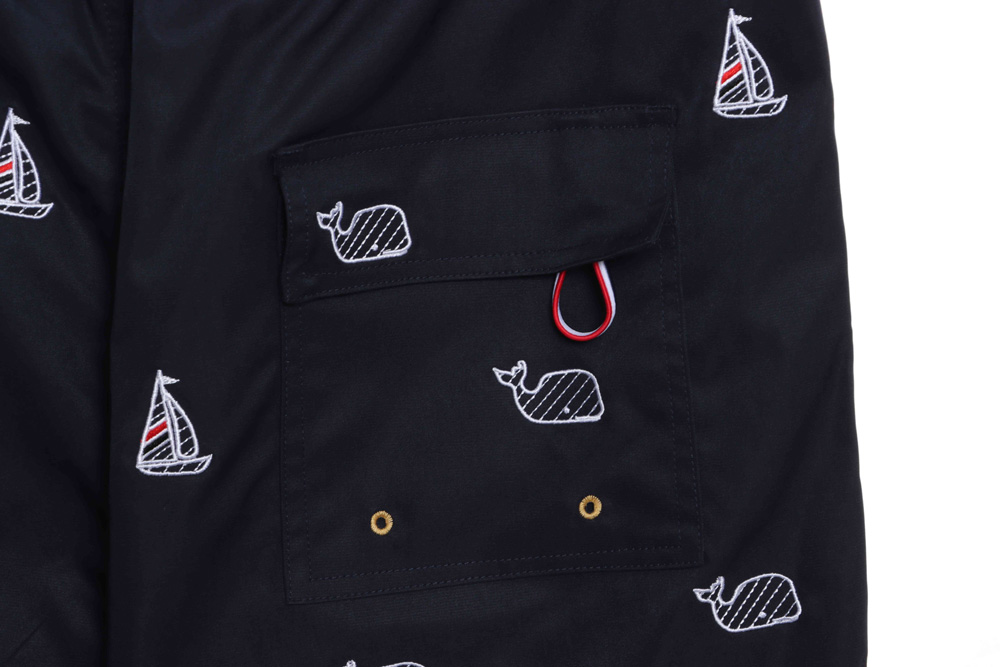 TB whale sailing embroidered graphic shorts