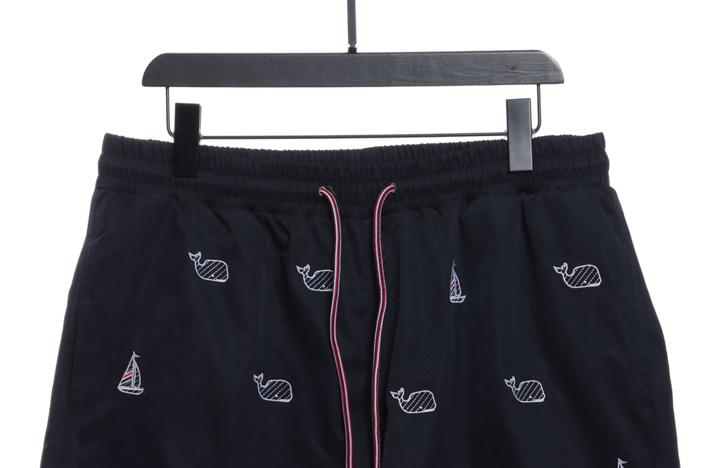 TB whale sailing embroidered graphic shorts