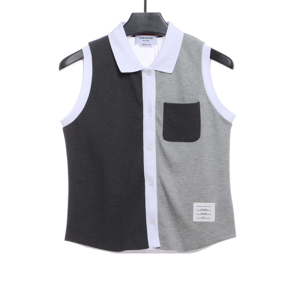 TB Preppy Colorblock Suit Short Sleeves