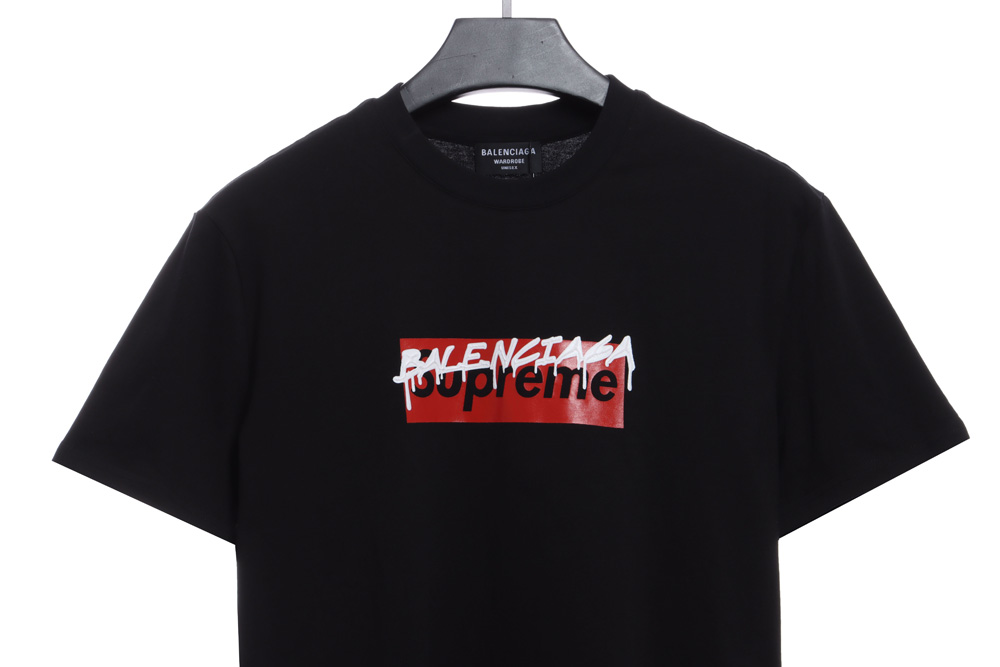 Balenciaga joint SUP red graffiti short sleeves