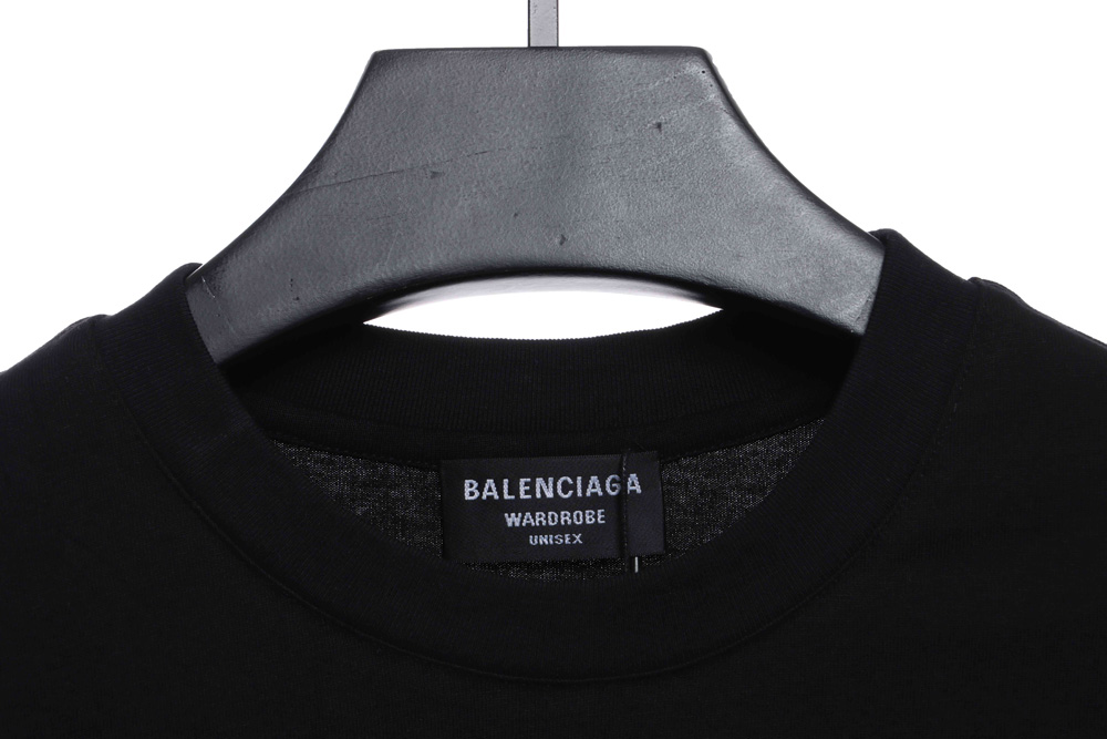 Balenciaga joint SUP red graffiti short sleeves