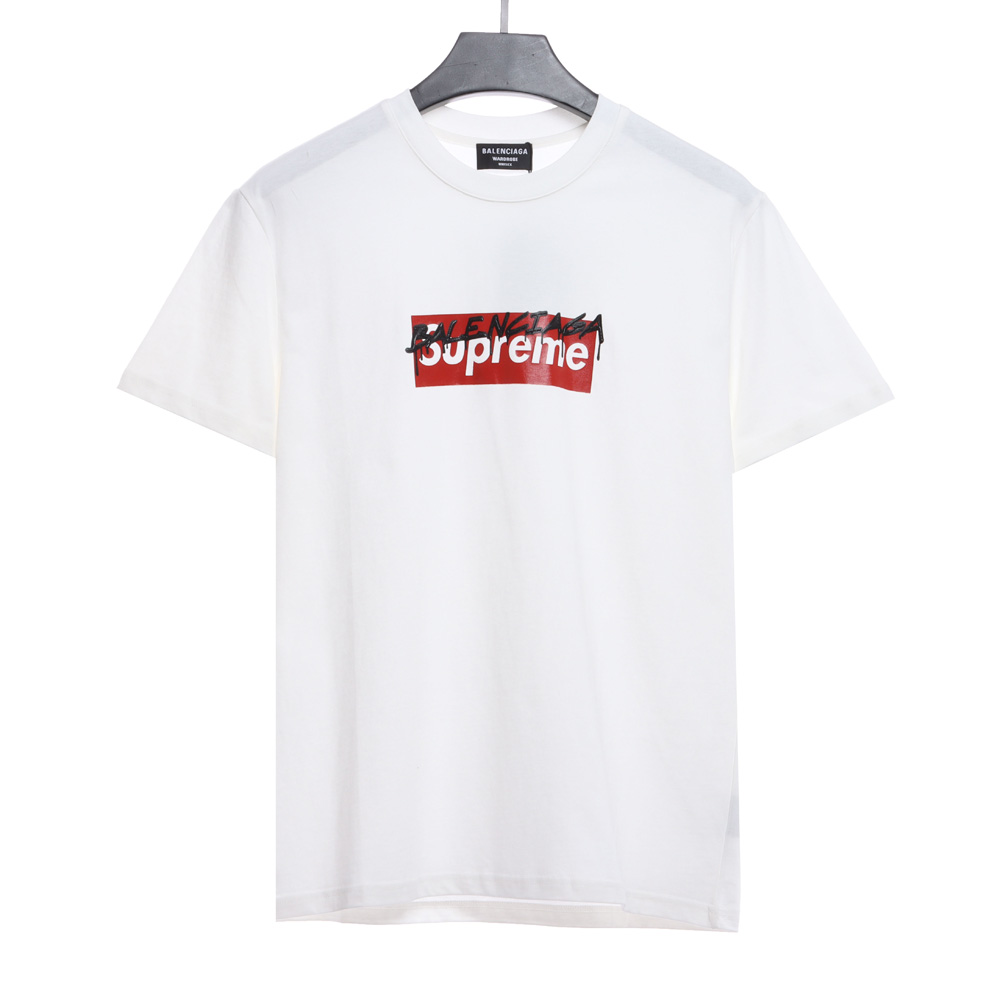 Balenciaga joint SUP red graffiti short sleeve_CM_1