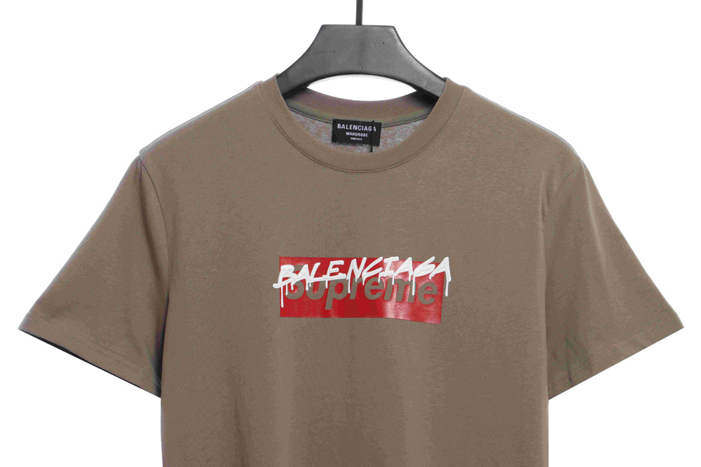 Balenciaga joint SUP red graffiti short sleeve_CM_2