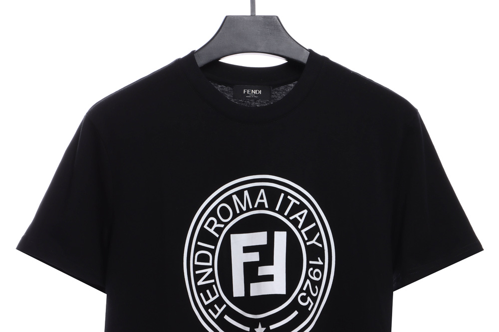 Fendi Round Double F Print Short Sleeve