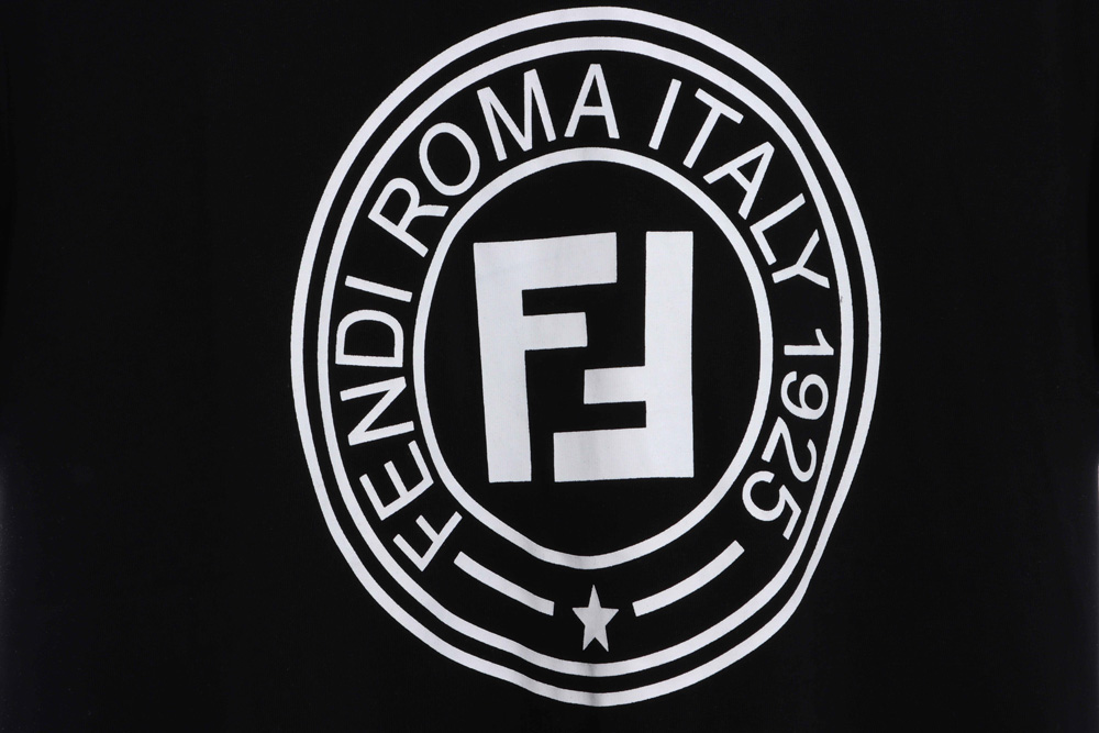 Fendi Round Double F Print Short Sleeve