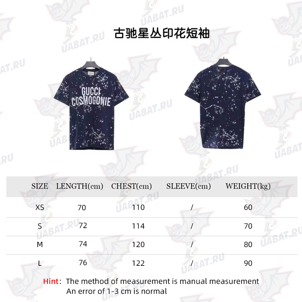 Gucci star cluster print short sleeve_CM_1