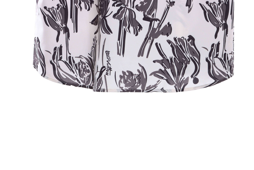 LV Floral Rayon Short Sleeve Shirt