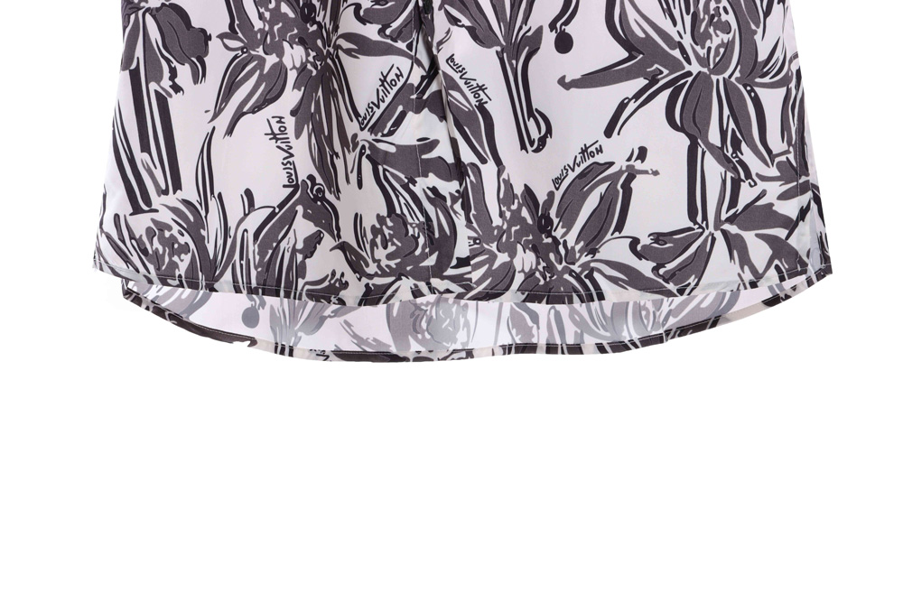 LV Floral Rayon Short Sleeve Shirt