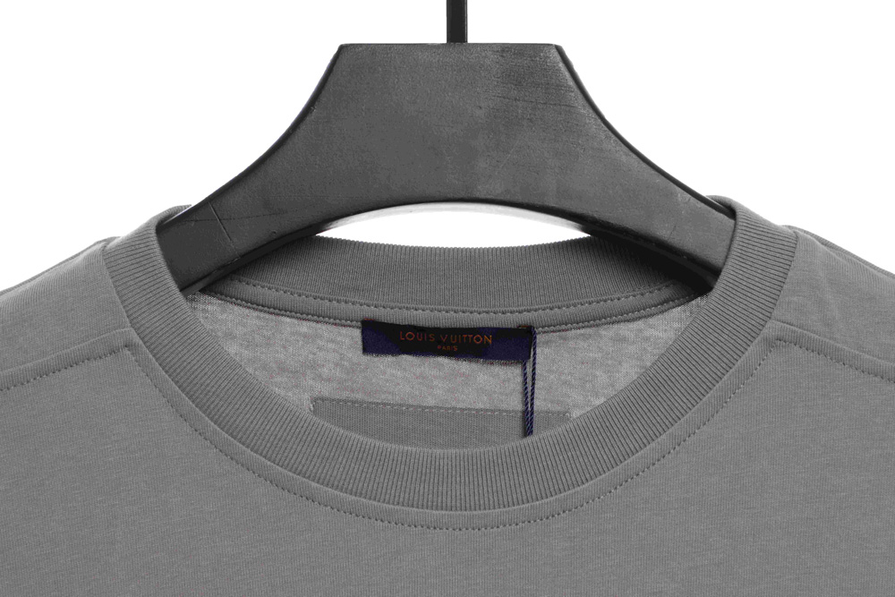 LV embroidered triangle letter short sleeves