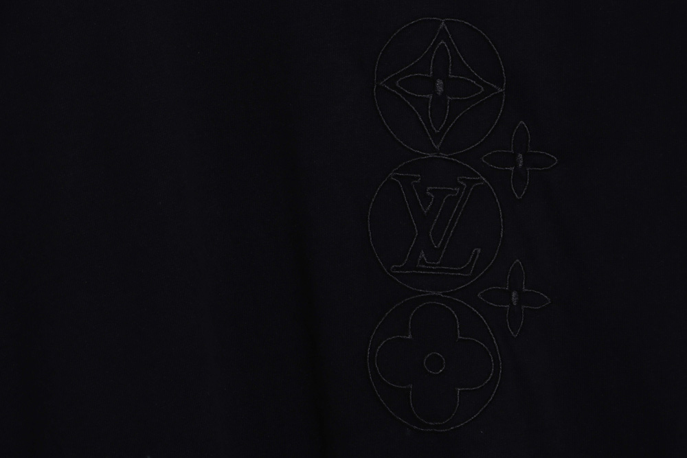 LV limited five-flower embroidery short sleeves
