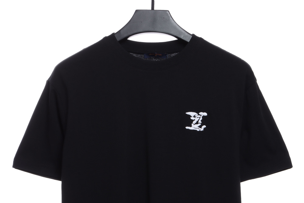LV Back Floating Embroidered Cloud Short Sleeves