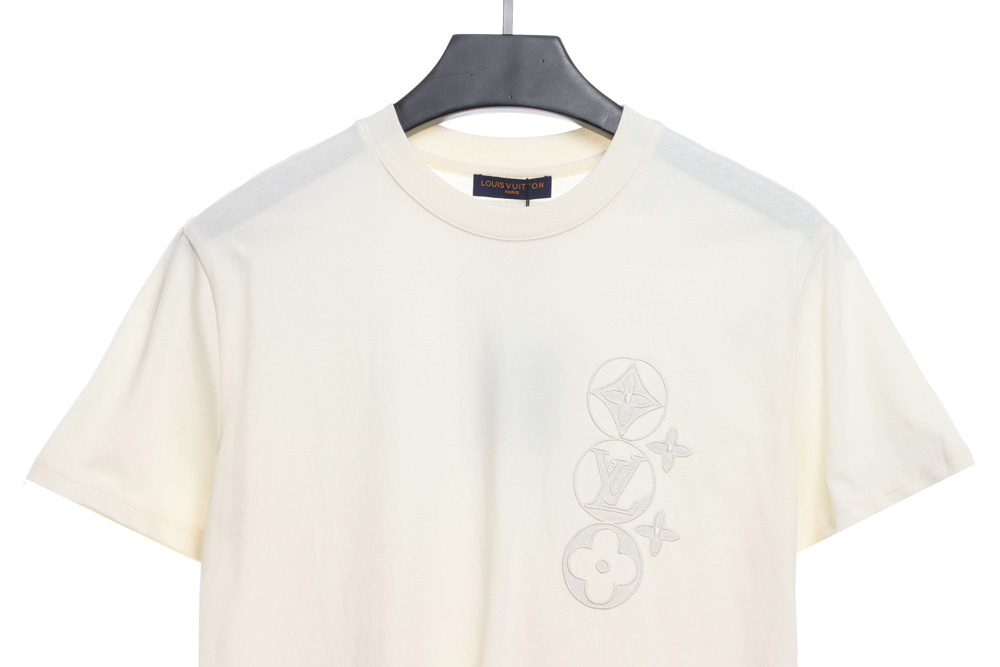 LV limited five-flower embroidery short sleeve_CM_1