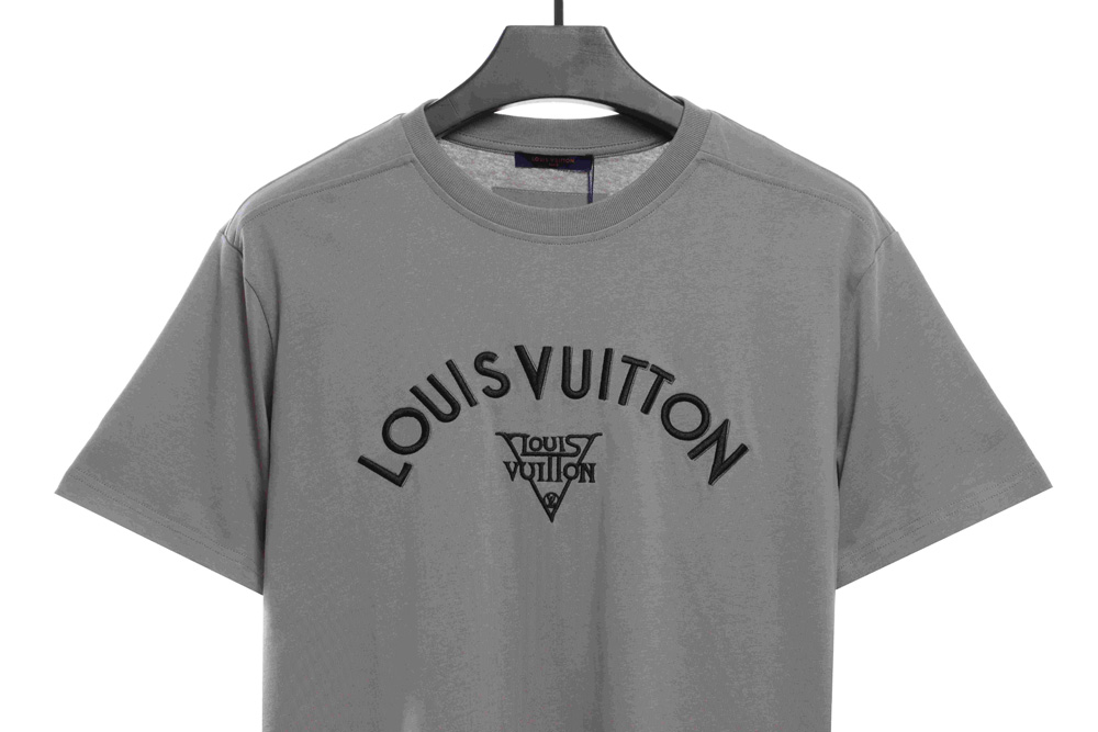 LV embroidered triangle letter short sleeves