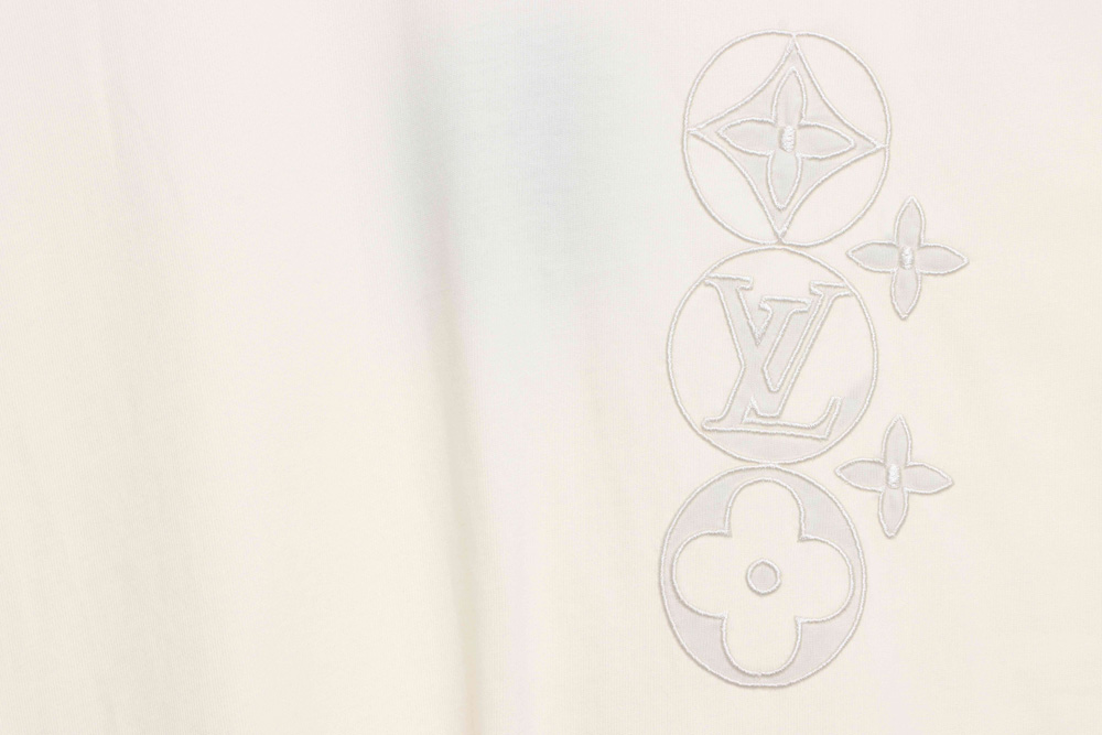 LV limited five-flower embroidery short sleeve_CM_1