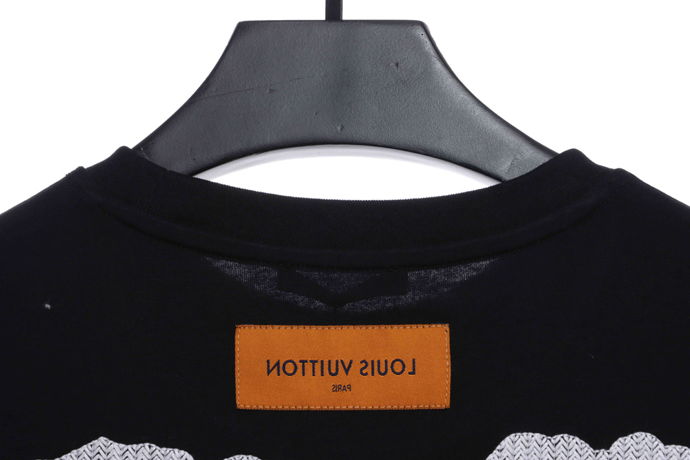 LV Back Floating Embroidered Cloud Short Sleeves