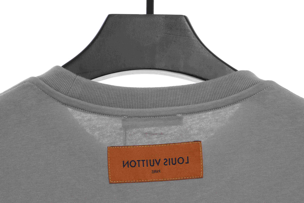 LV embroidered triangle letter short sleeves