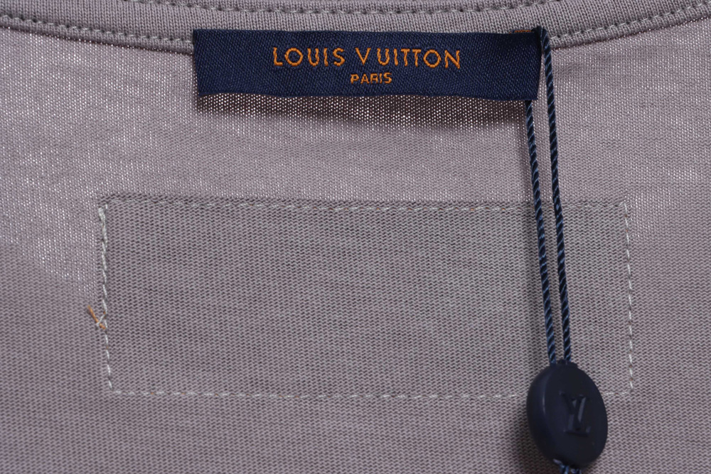 LV embroidered triangle letter short sleeves