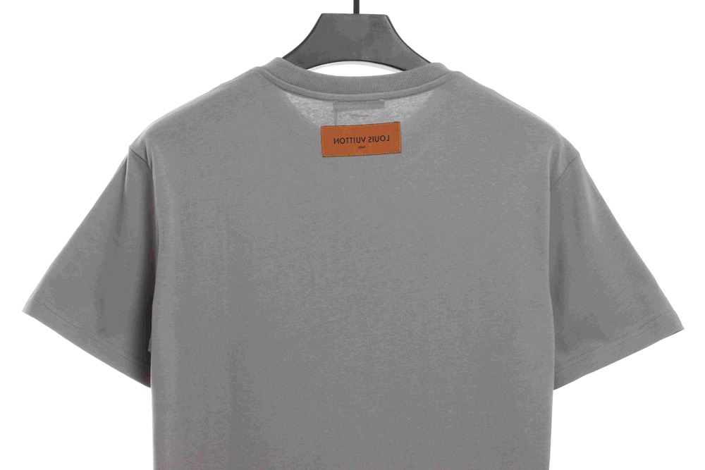 LV embroidered triangle letter short sleeves