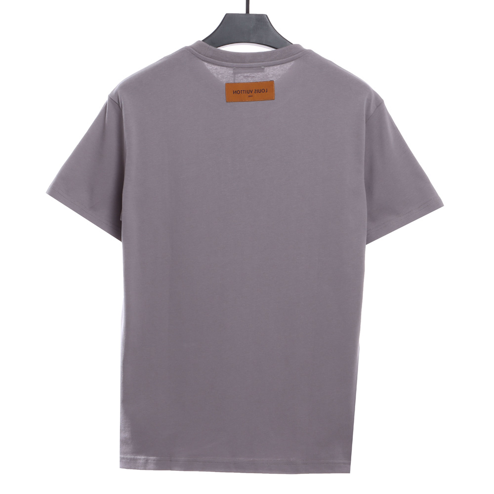 LV embroidered triangle letter short sleeves