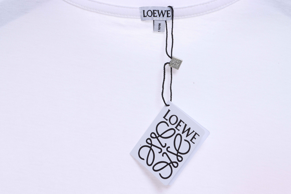 Loewe yellow three-dimensional embroidery short sleeves