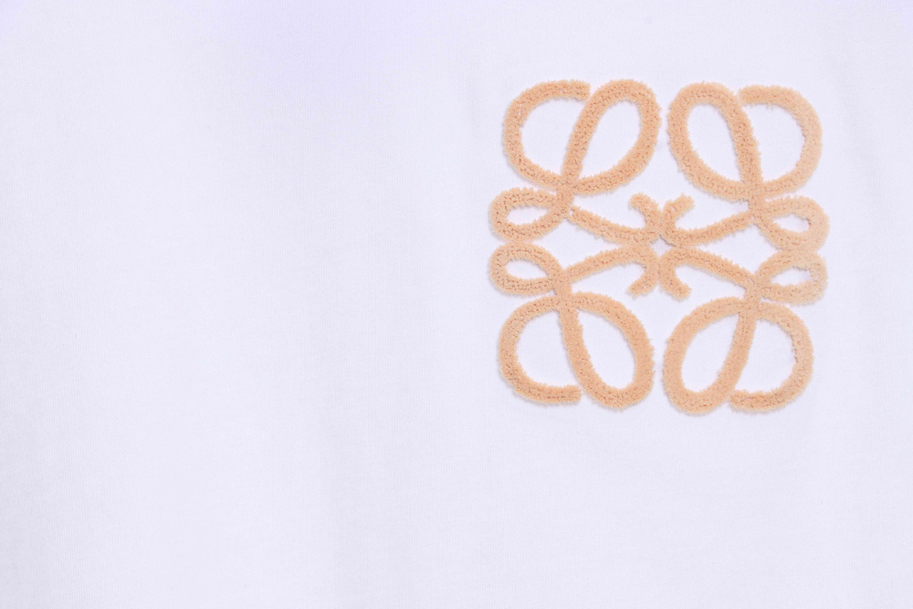 Loewe yellow three-dimensional embroidery short sleeves