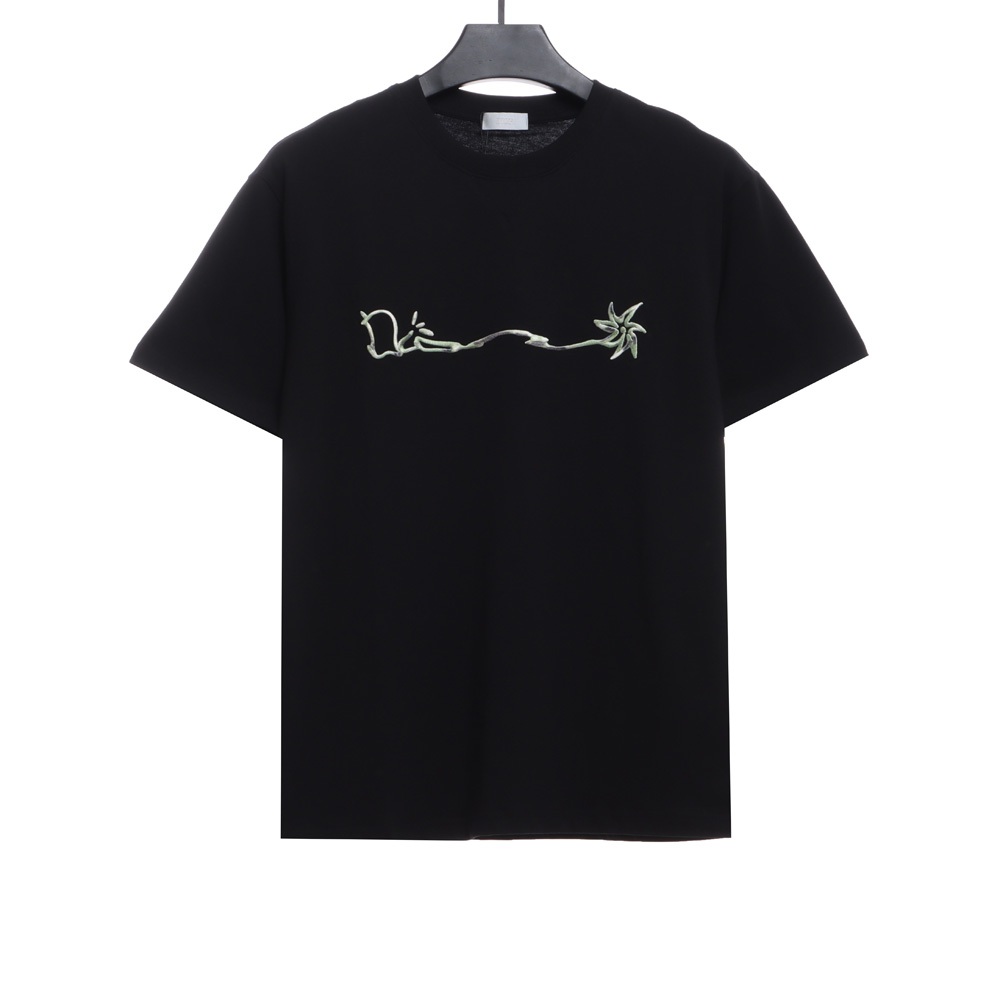 Dior Art Embroidered Letter Short Sleeve_CM_1
