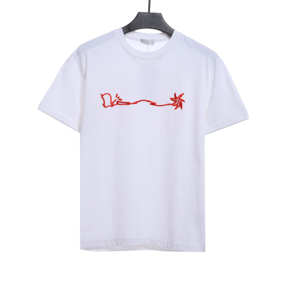 Dior art embroidered monogram short sleeves