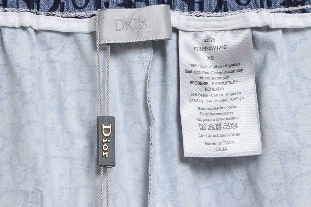 Dior cutout gradient drawstring shorts